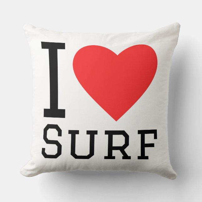Cojín Decorativo Me encanta surf (Anverso)