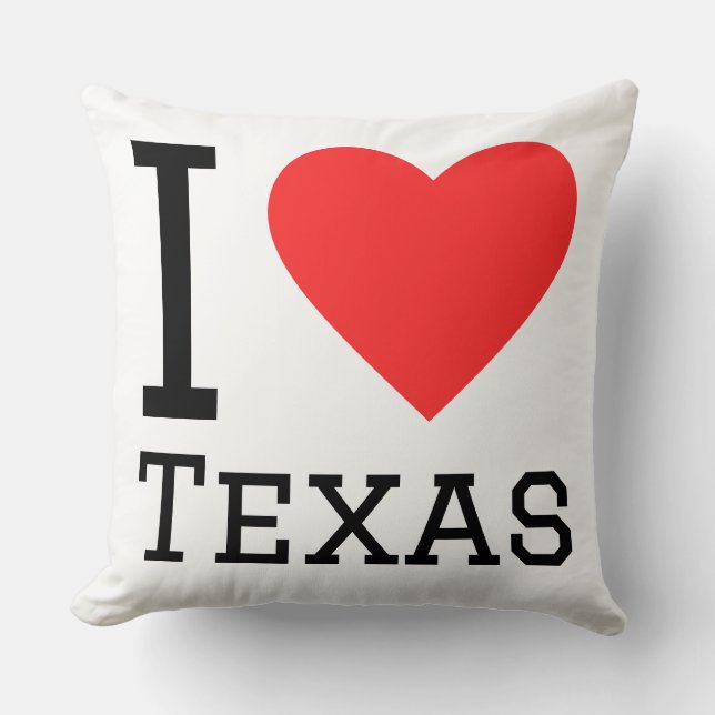 Cojín Decorativo Me encanta Texas  (Anverso)
