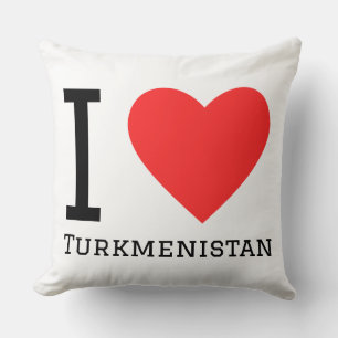 Cojín Decorativo Me encanta Turkmenistán