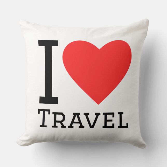Cojín Decorativo Me encanta viajar (Anverso)