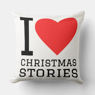 Cojín Decorativo Me encantan las historias de Navidad