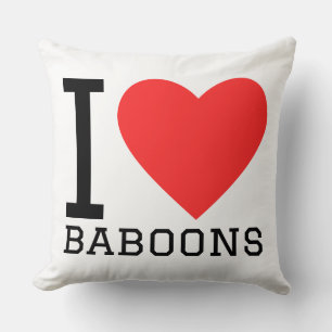 Cojín Decorativo Me encantan los babuinos