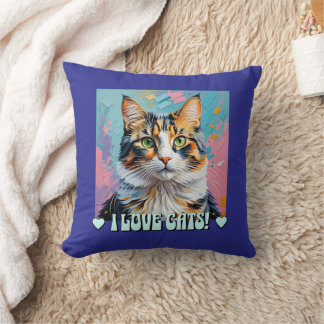 Cojín Decorativo ¡Me Encantan Los Gatos!