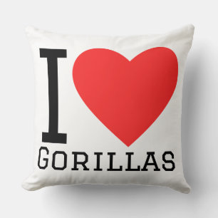Cojín Decorativo Me encantan los gorilas 