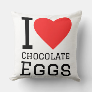 Cojín Decorativo Me encantan los huevos de chocolate pegatina cuadr