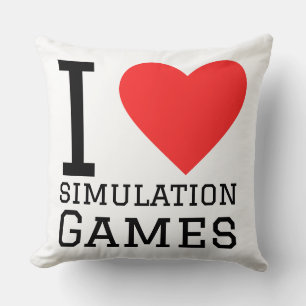 Cojín Decorativo Me encantan los juegos de simulación 