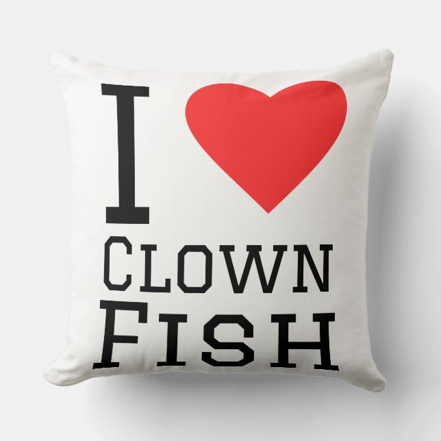 Cojín Decorativo Me encantan los peces payaso (Anverso)