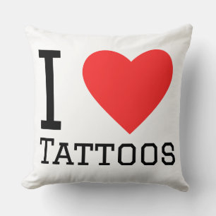 Cojín Decorativo Me encantan los tatuajes