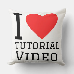 Cojín Decorativo Me encantan los videos tutoriales