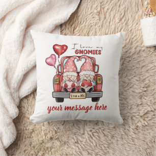 Cojín Decorativo Me encantan tus gnomías Valentines personalizados