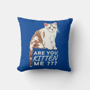 Cojín Decorativo "¿ME ESTÁS MATANDO?" lindo gato gracioso     