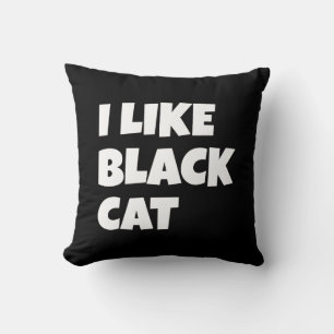 Cojín Decorativo Me Gusta El Pilar De Diseño De Gatos Negros