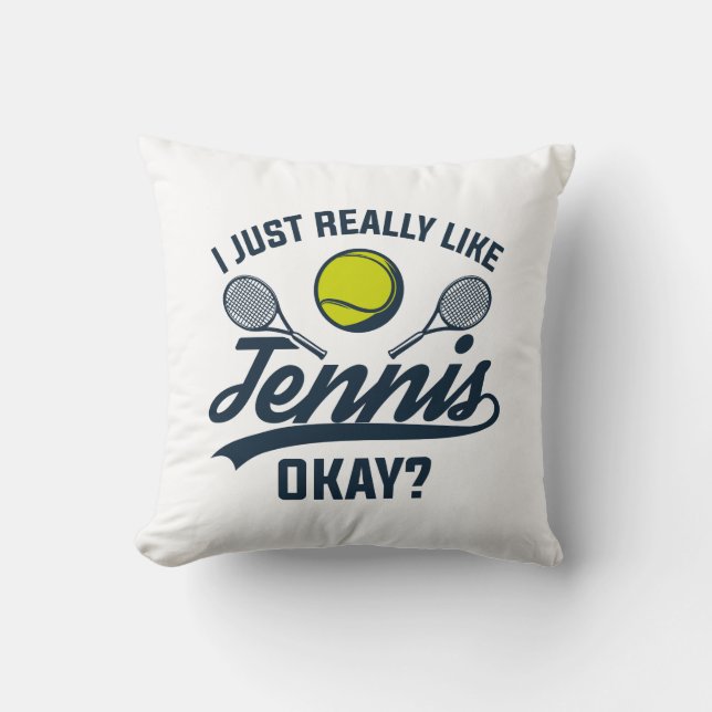 Cojín Decorativo Me Gusta El Tenis. (Anverso)