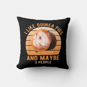 Cojín Decorativo Me Gusta La Rueda De Los Cerdos De Guinea Cavy Lov