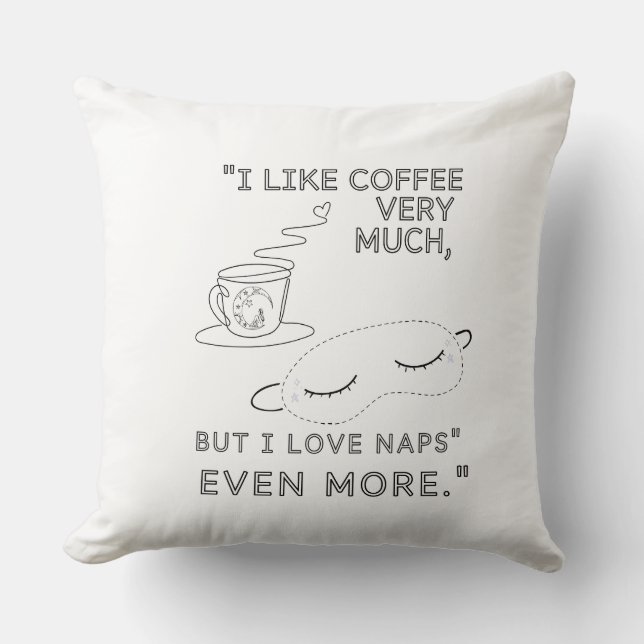COJÍN DECORATIVO ME GUSTA MUCHO EL CAFÉ (Anverso)