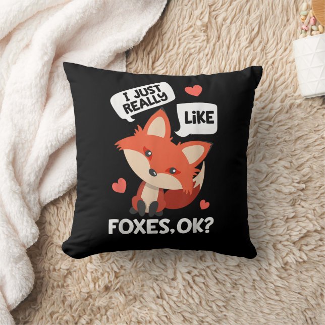 Cojín Decorativo Me Gusta Realmente Foxes OK Funny Fox Lover (Manta)