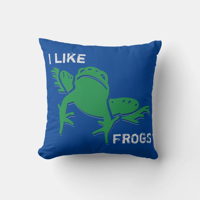 Cojín Decorativo Me Gustan Las Ranas (Anverso)