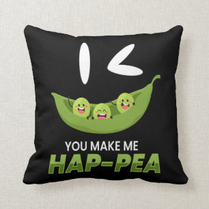 Cojín Decorativo Me Hizo Hap-Pea Vegetales Vegetales