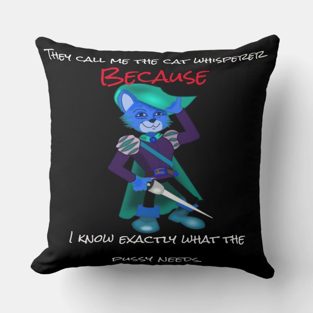 Cojín Decorativo Me llaman susurrador del gato (Anverso)