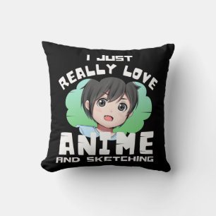 COJÍN DECORATIVO ME SENCILLAMENTE ME ENCANTA EL ANIME Y DIBUJAR