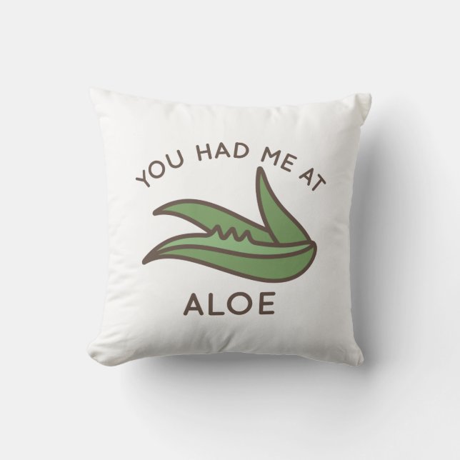 Cojín Decorativo Me Tenías A Aloe (Anverso)