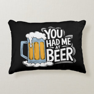 Cojín Decorativo Me Tenías En La Cerveza