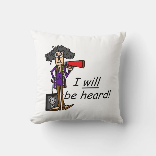 Cojín Decorativo Me van a oír. (Anverso)