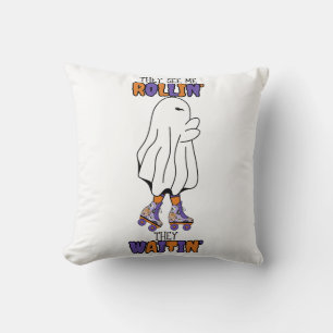 Cojín Decorativo Me ven revoloteando y esperan el retro fantasma