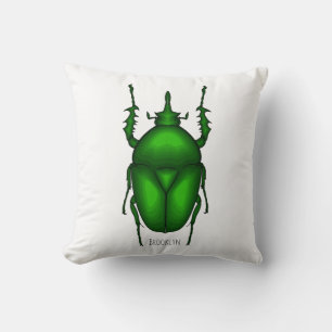 Cojín Decorativo Mecynorhina torquata personalizado ilustracion