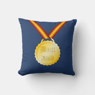 Cojín Decorativo Medalla al Mejor Papá Día del Padre