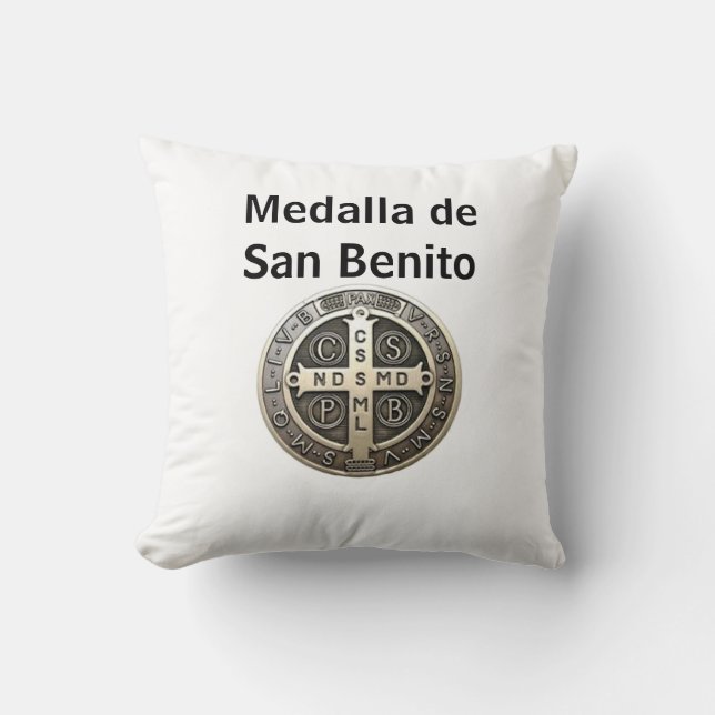 Cojín Decorativo medalla de San Benito (Anverso)