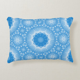 Cojín Decorativo Medallón de Azure Majestic Simetría de zafiro