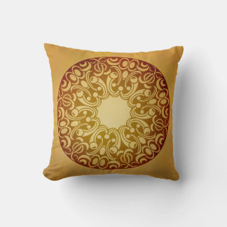 Cojín Decorativo medallón de gradiente naranja