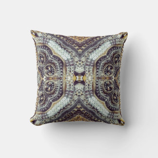 Cojín Decorativo Medallón de oro gris Kaleidoscópico