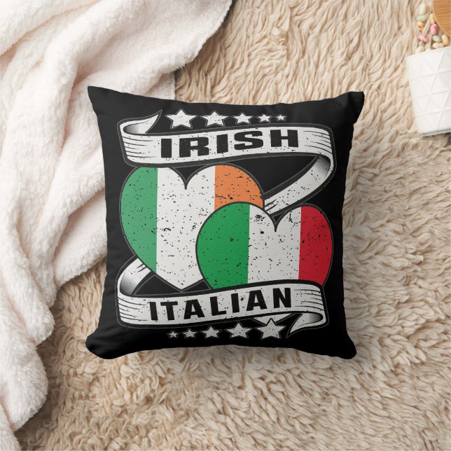 Cojín Decorativo Media irlandesa mitad italiano (Manta)