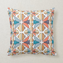 Media luna en Coral y Verde azulado