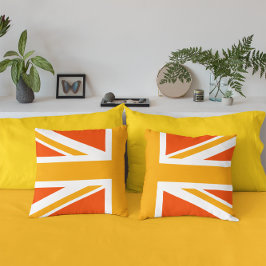 Cojín Decorativo Media Union Jack Naranja