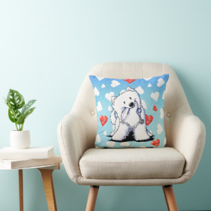 Cojín decorativo Médica de amor Samoyed de KiniArt