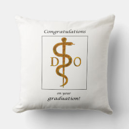 Cojín Decorativo Médica de Osteopatía Felicitaciones por Graduación