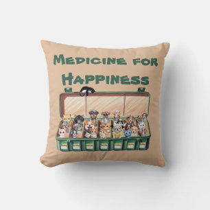 Cojín Decorativo Medicina para la felicidad