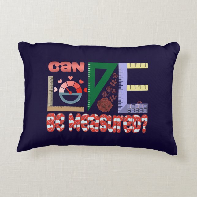 Cojín Decorativo Mediciones del amor (Reverso)