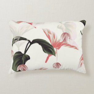 Cojín Decorativo Medinilla Magnifica: Floral gris claro.