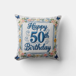 Cojín Decorativo Medio siglo de Recuerdos: 50 años personalizados