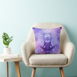 Cojín Decorativo Meditación de Yoga Lotus sagrado - Patrón sin inco