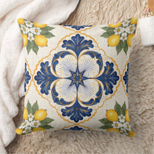 Cojín Decorativo Mediterranean Lemon Tile Italian Talavera