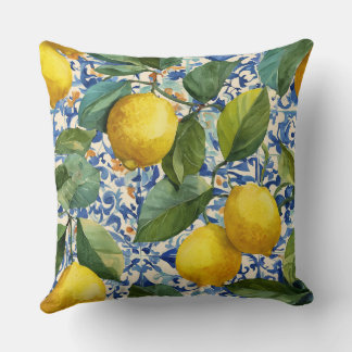 Cojín Decorativo Mediterráneo de Limón