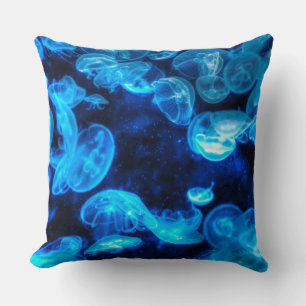 Cojín Decorativo Medusa de Vida Marina Azul Náutica