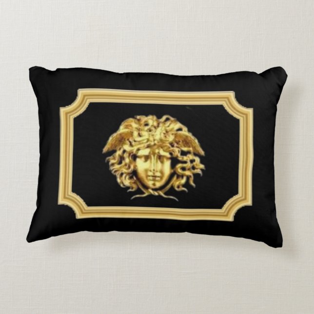 Cojín Decorativo Medusa Golden Roman Designer (Reverso)