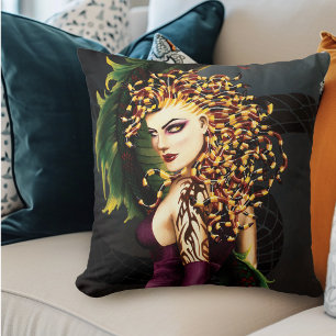 Cojín Decorativo Medusa Mitológica Mitología Griega Serpiente Gorgo