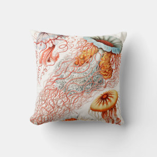 Cojín Decorativo Medusas, Discomedusae por Ernst Haeckel